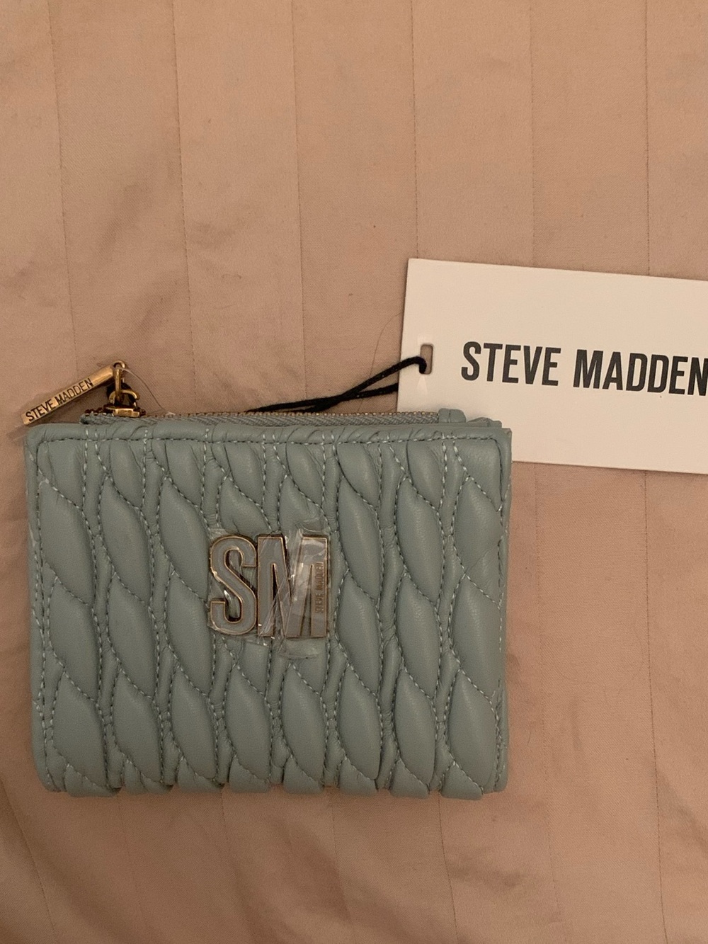 Steve Madden Quilted Powder Blue SM Wallet